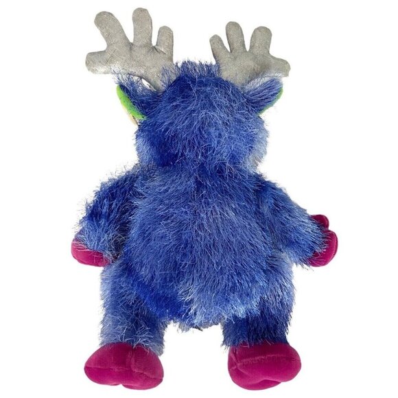 Aurora Frostbite Reindeer Plush 10 inch Blue Pink Silver Antlers Soft Toy - Picture 6 of 10